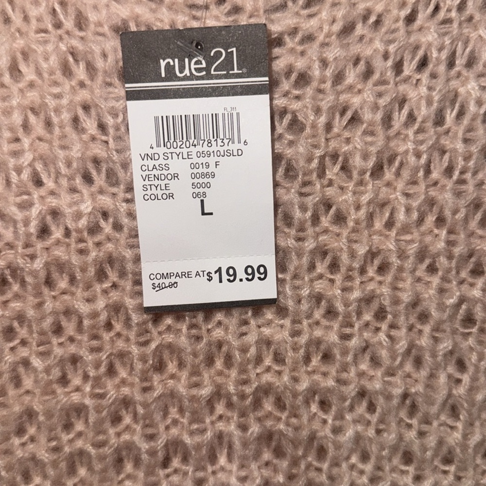 Pink Tunic Sweater from Rue21 Size Large NWT - Picture 7 of 7